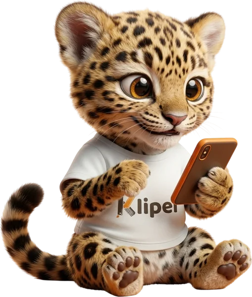 La mascota de Kliper reservando una cita desde el celular